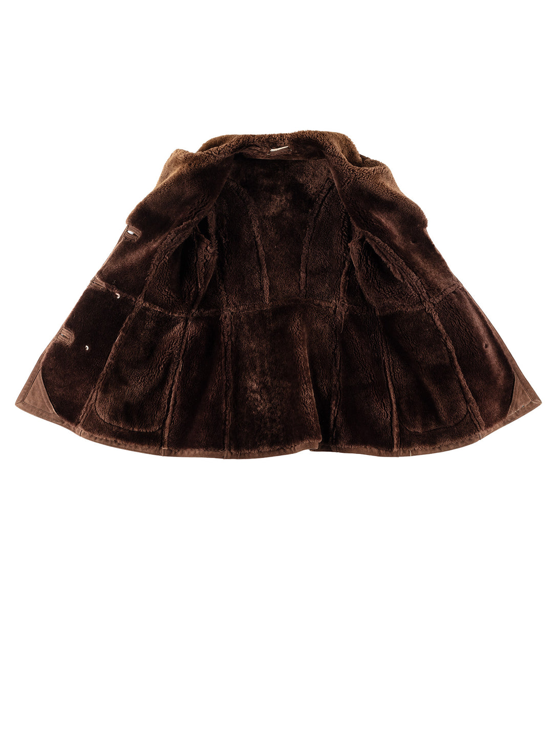 Vintage 70's Women Sheepskin Coat in BrownMN450