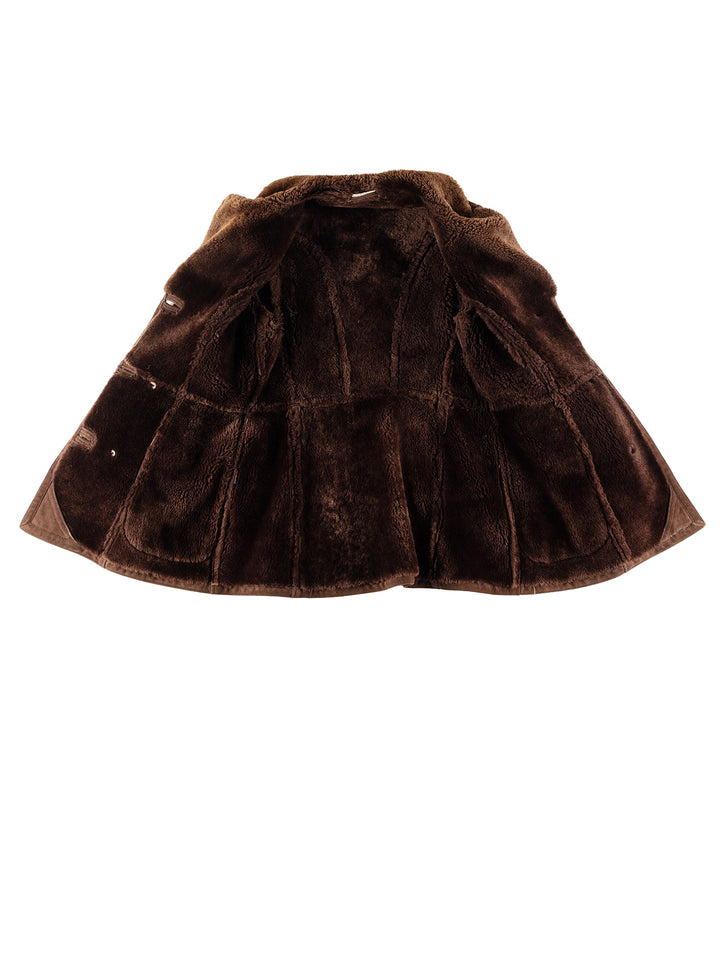 Vintage 70's Women Sheepskin Coat in BrownMN450