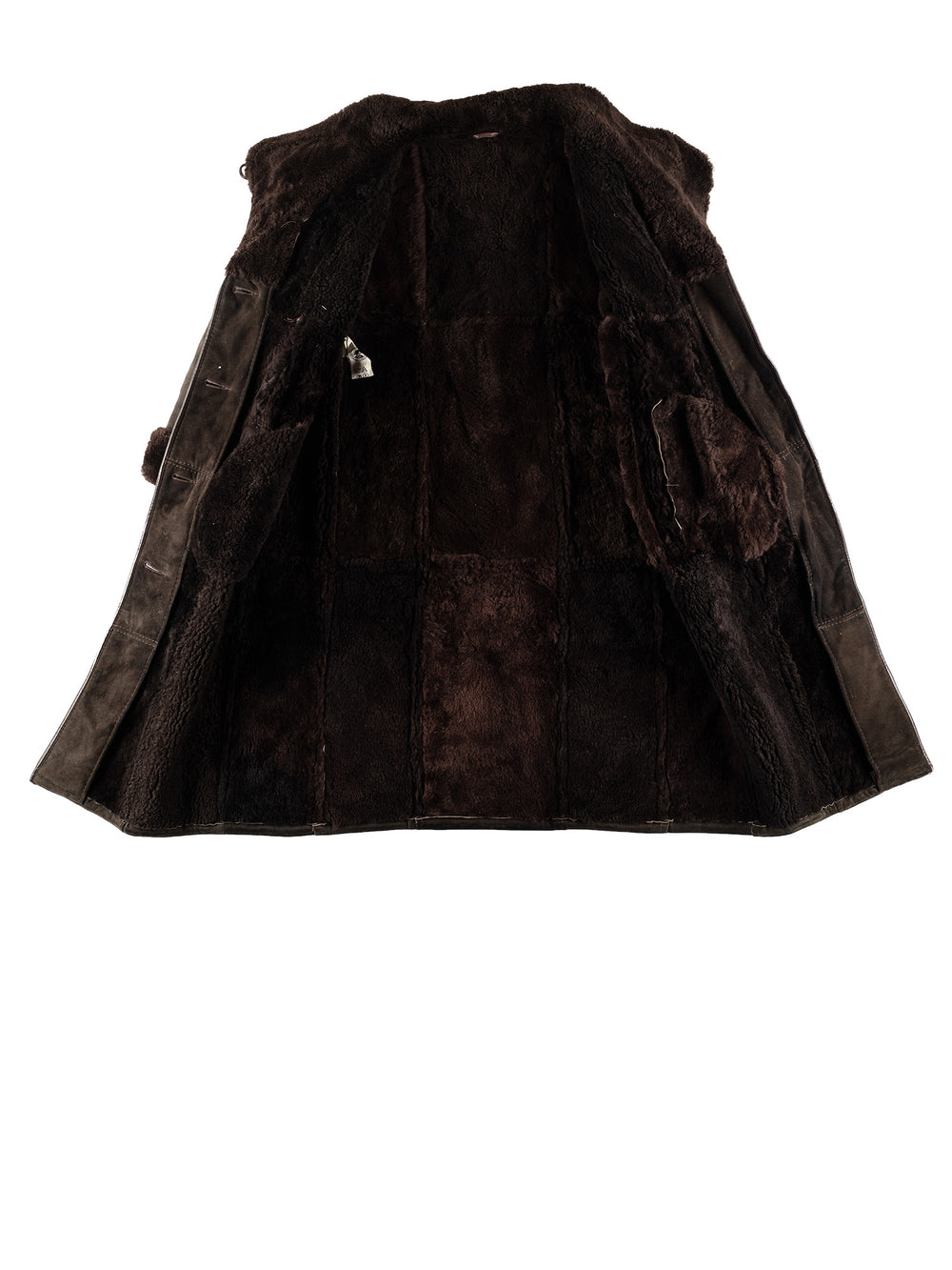 Vintage 80's Women Sheepskin Coat in BrownMN498