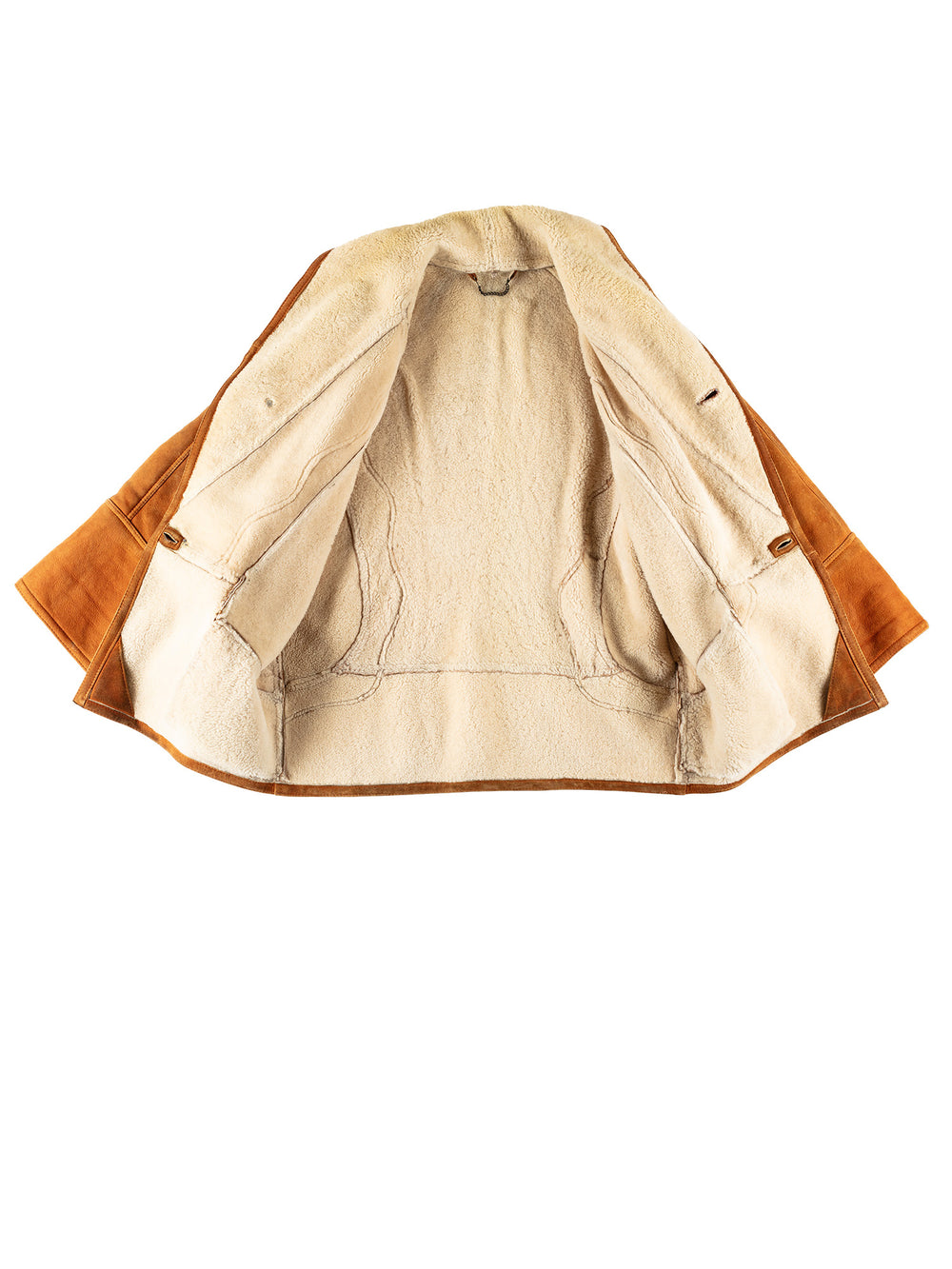 Vintage 80's Men Sheepskin Coat in BrownVN706