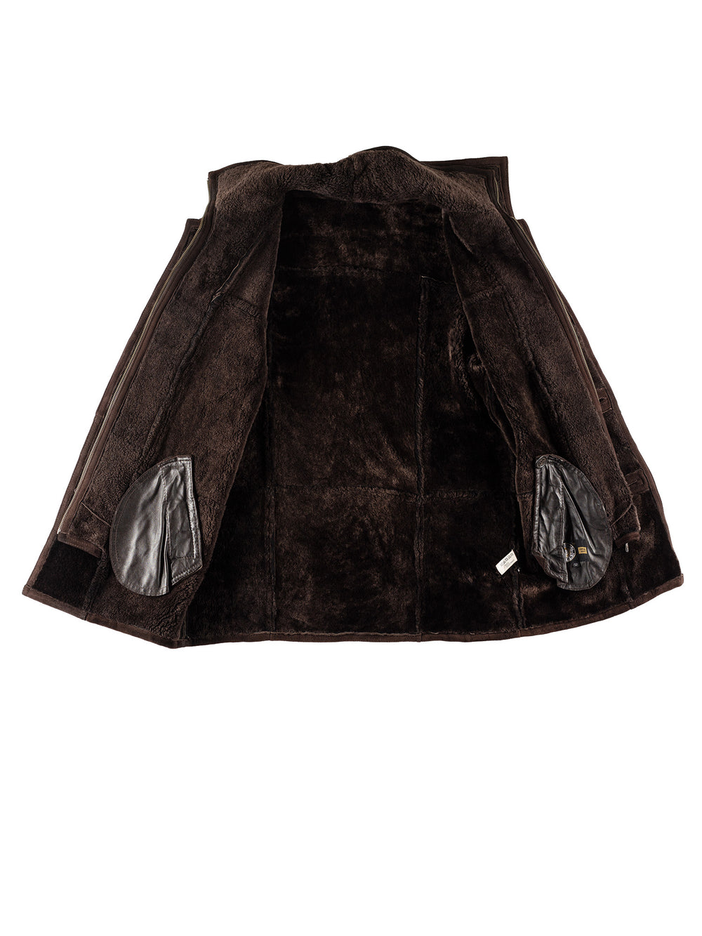 Vintage 80's Men Sheepskin Coat in BrownVN779
