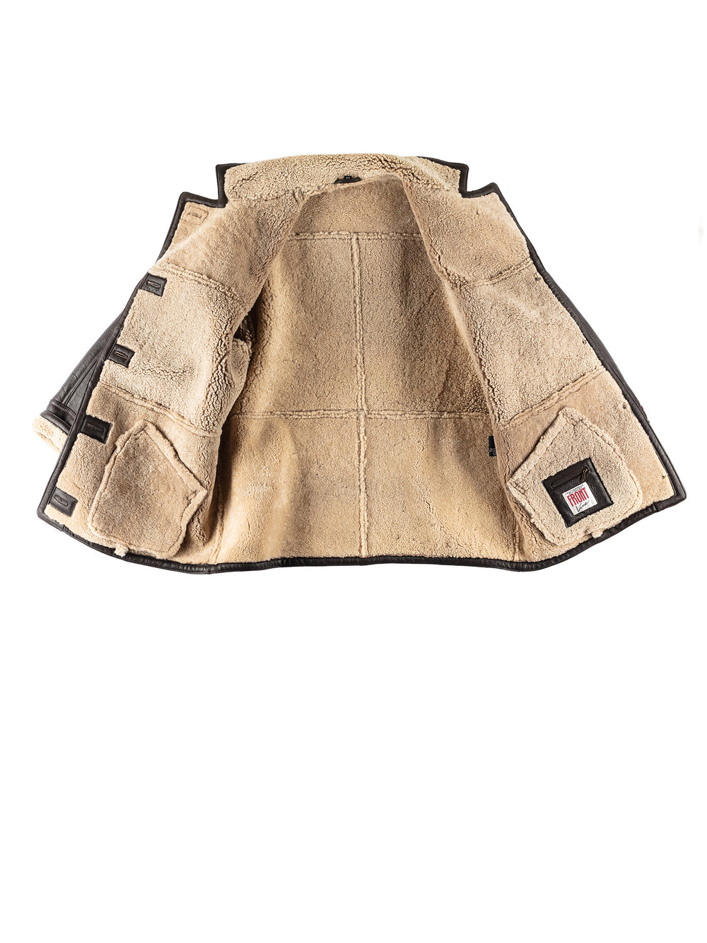 Vintage 80's Women Sheepskin Coat in BrownMN798