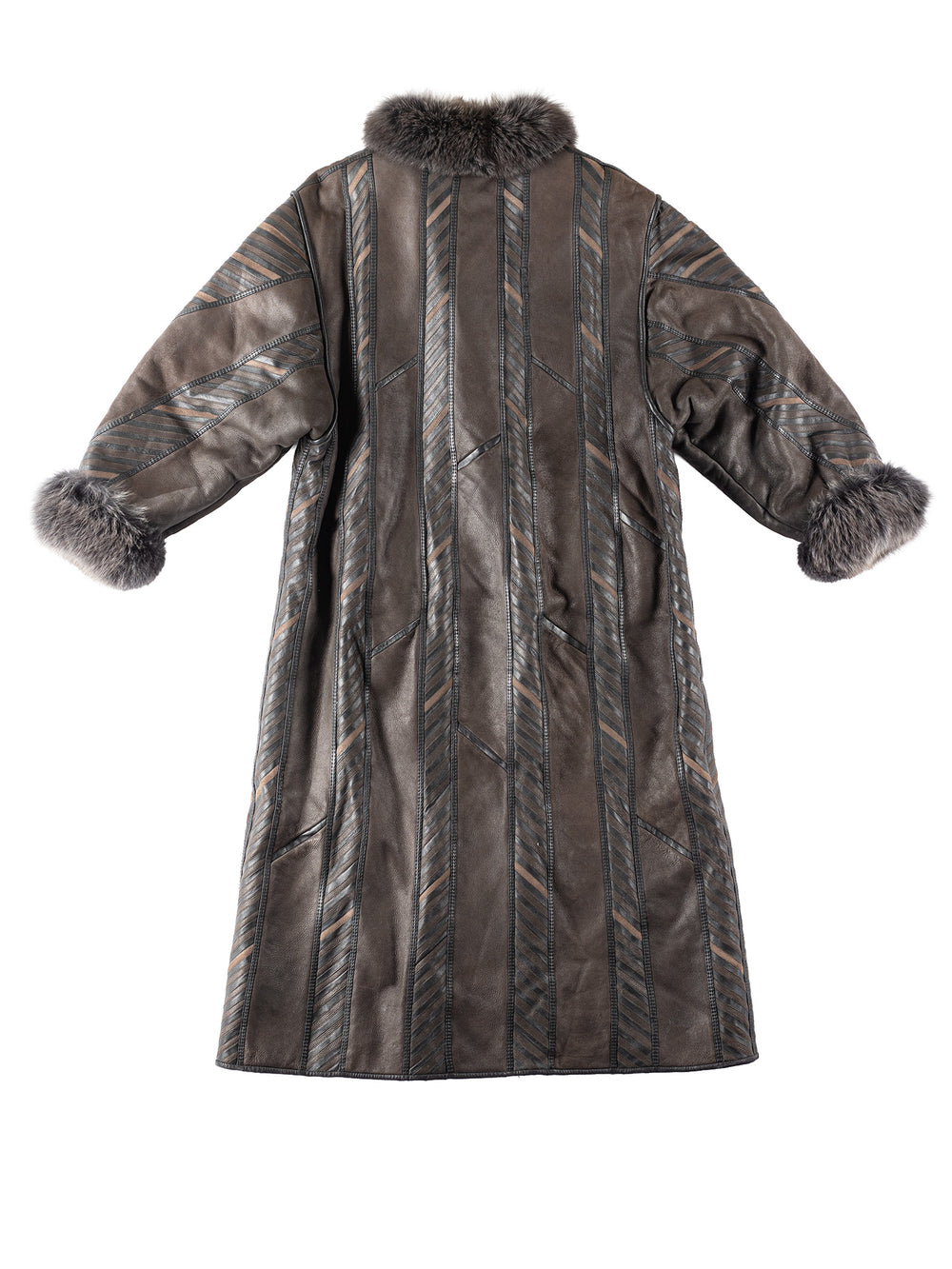 Vintage 90's Women Sheepskin Coat in Brown