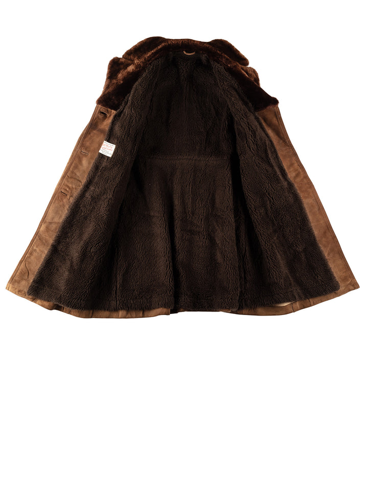 Vintage 70's Women Sheepskin Coat in BrownMN609