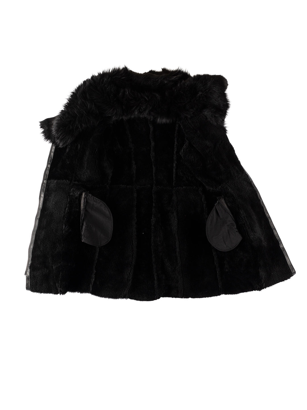 Vintage 70's Women Sheepskin Coat in BlackMN584