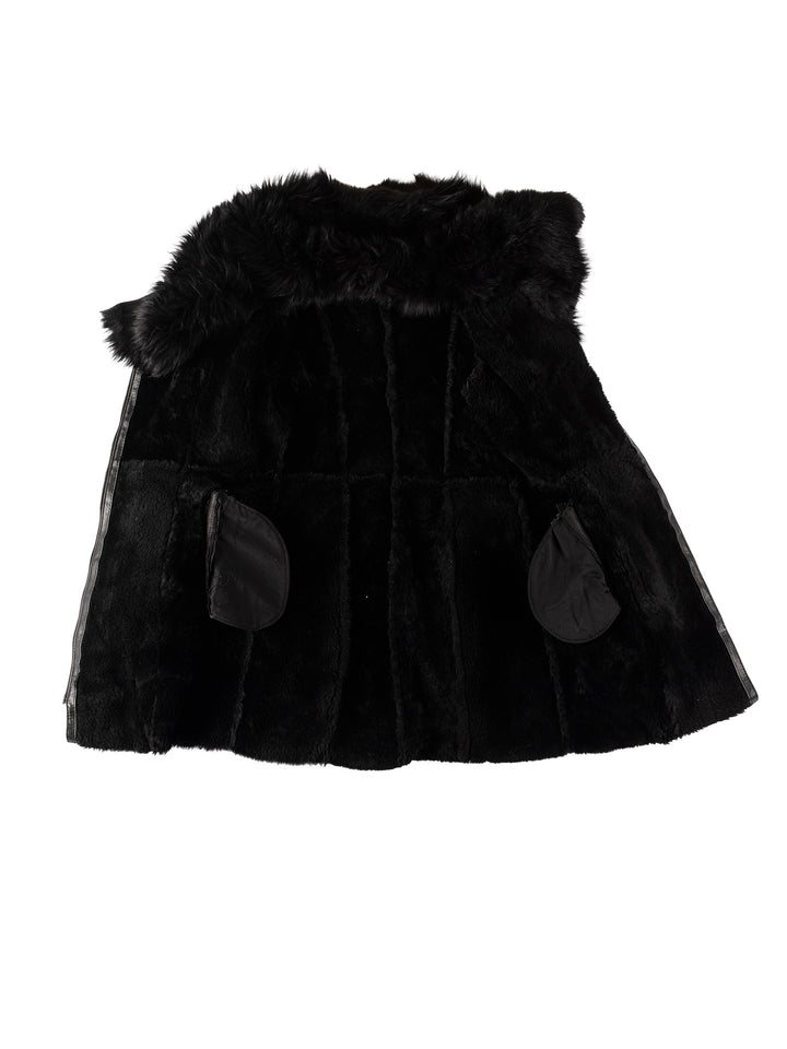 Vintage 70's Women Sheepskin Coat in BlackMN584