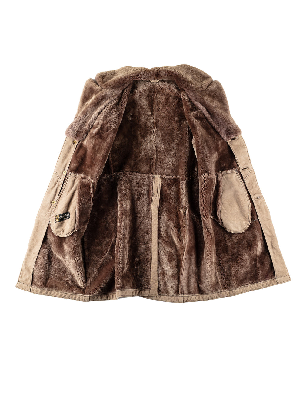 Vintage 70's Men Sheepskin Coat in BeigeVN560