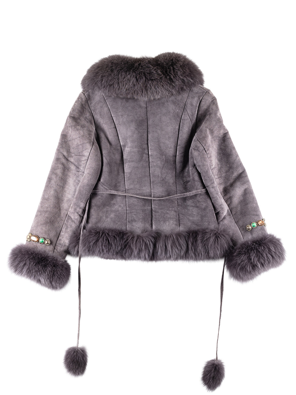 Vintage 00's Women Sheepskin Coat in Purple