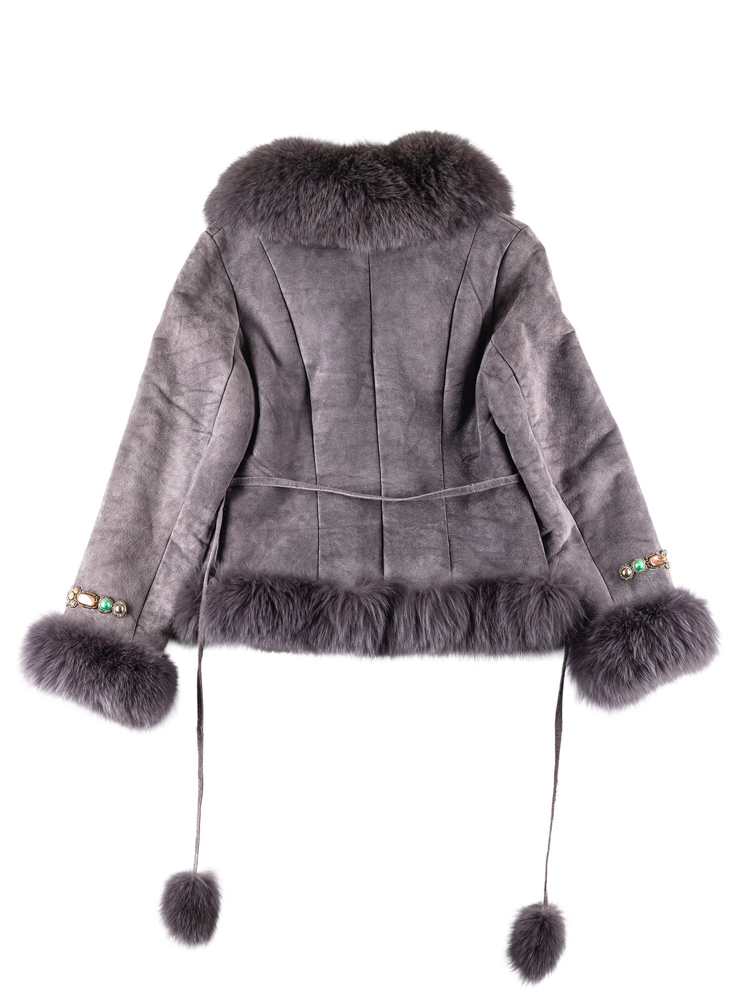 Vintage 00's Women Sheepskin Coat in Purple