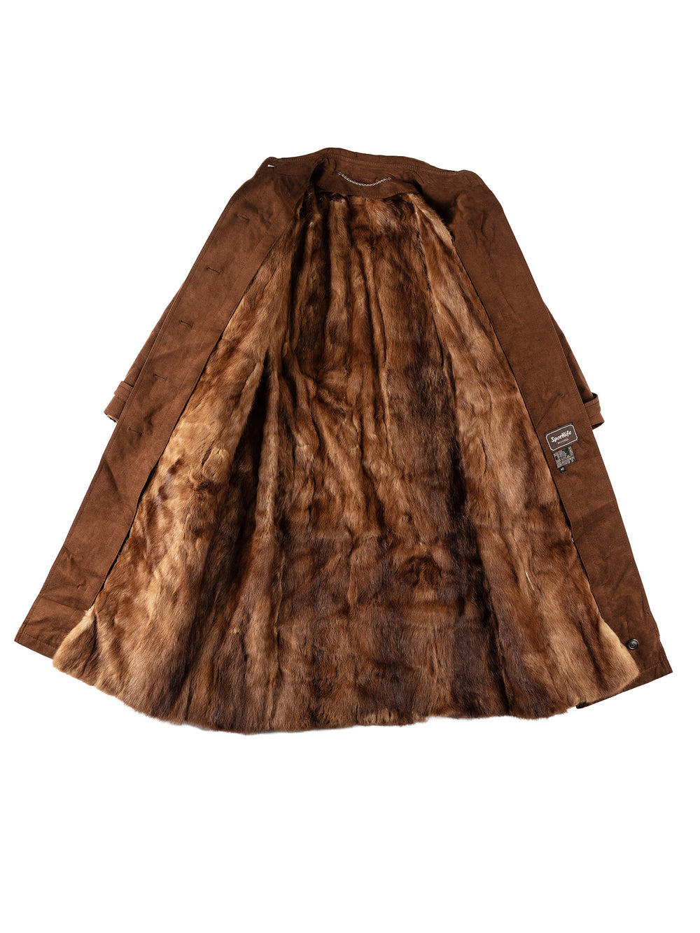 Vintage 70's Women Polyester Blend Coat in BrownMN575
