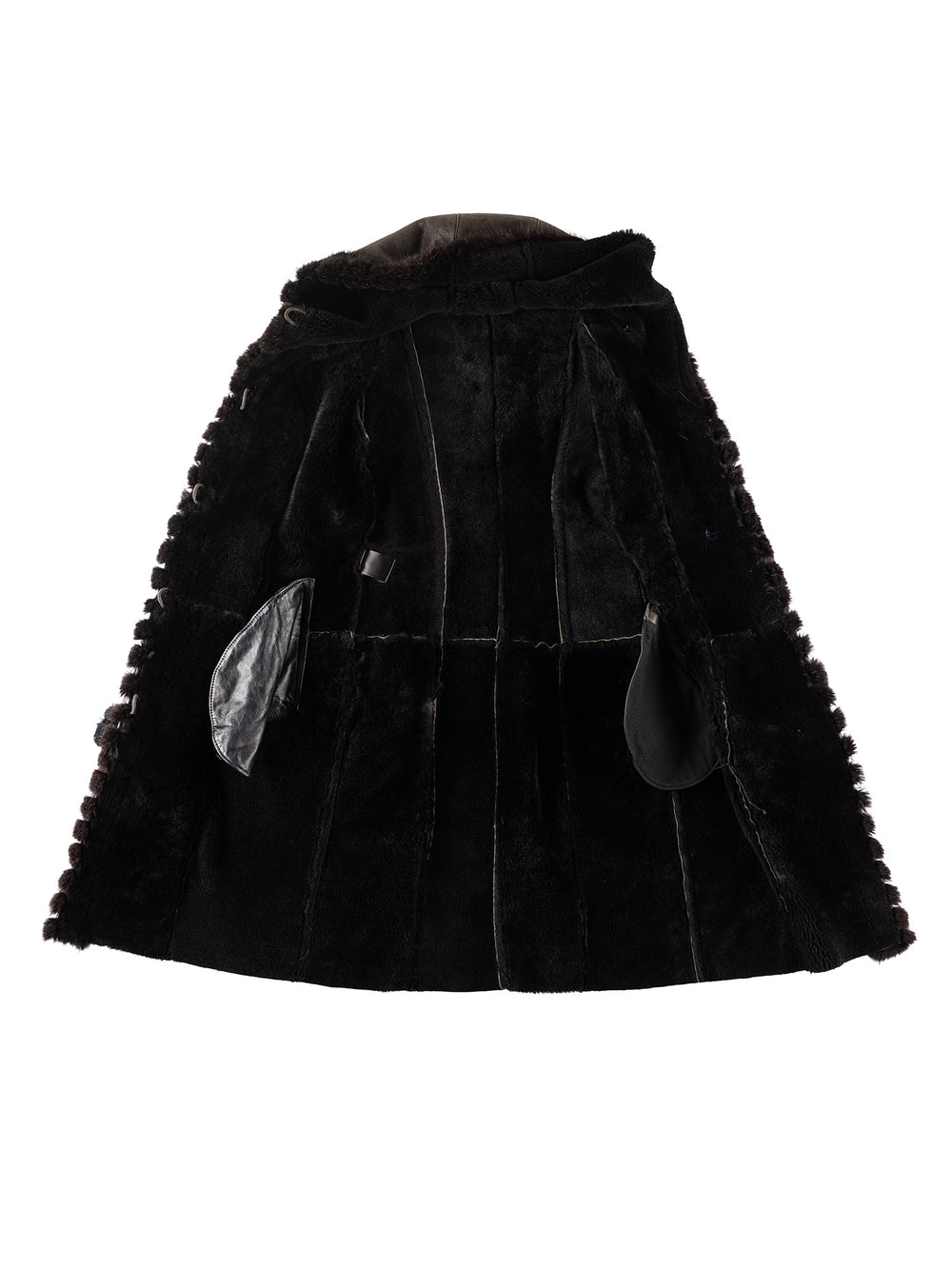 Vintage 70's Women Sheepskin Coat in GrayMN286
