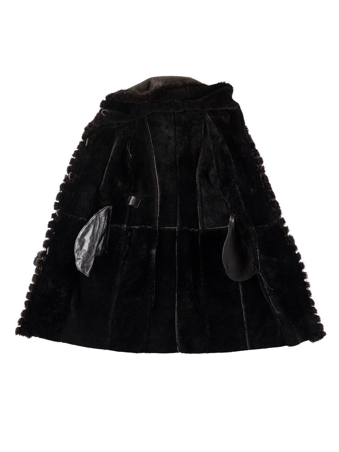 Vintage 70's Women Sheepskin Coat in GrayMN286