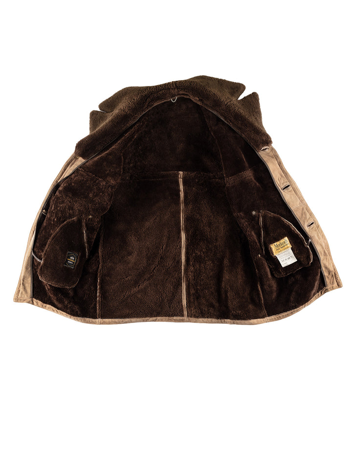Vintage 70's Men Sheepskin Coat in BeigeVN741