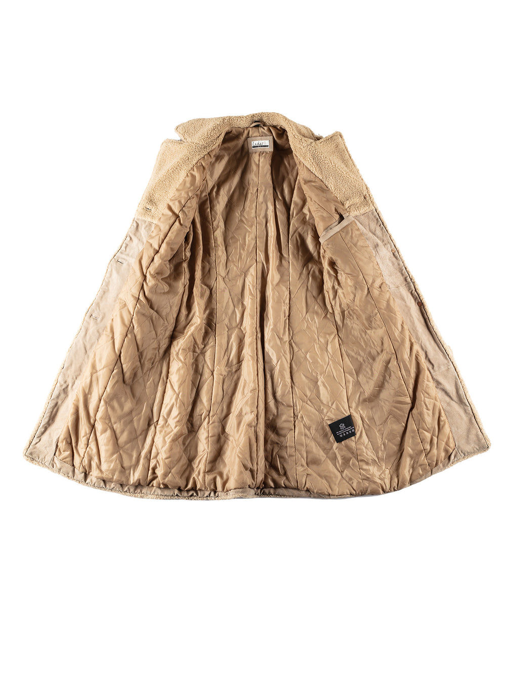 Vintage 70's Women Suede Coat in BeigeMN694