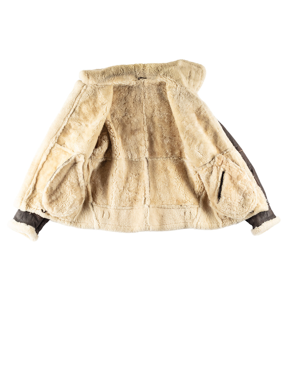 Vintage 80's Men Sheepskin Jacket in BrownVN784