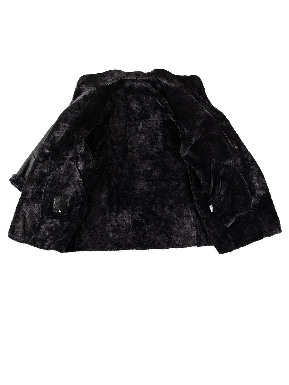 Vintage 80's Women Sheepskin Coat in BlueMN596