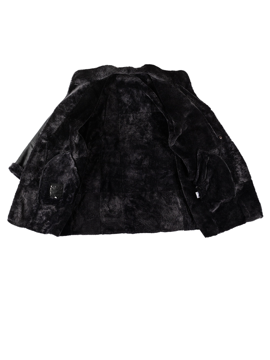 Vintage 80's Women Sheepskin Coat in BlueMN596