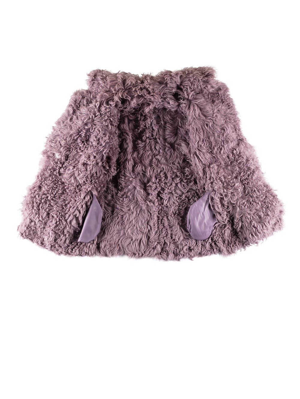 Vintage 70's Women Sheepskin Coat in PurpleMN486