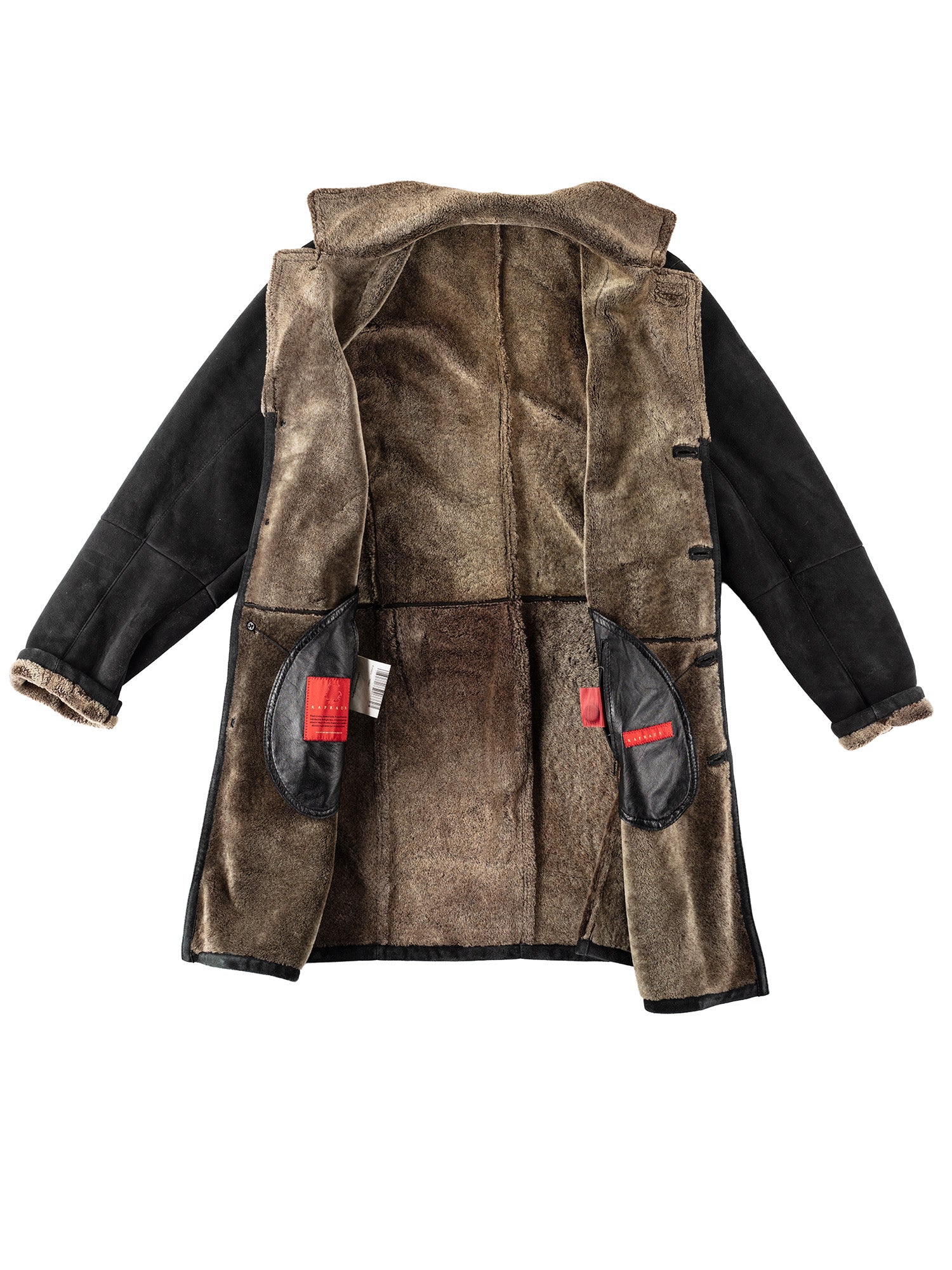 Online Vintage Store | Vintage 80's Men Sheepskin Coat in Black