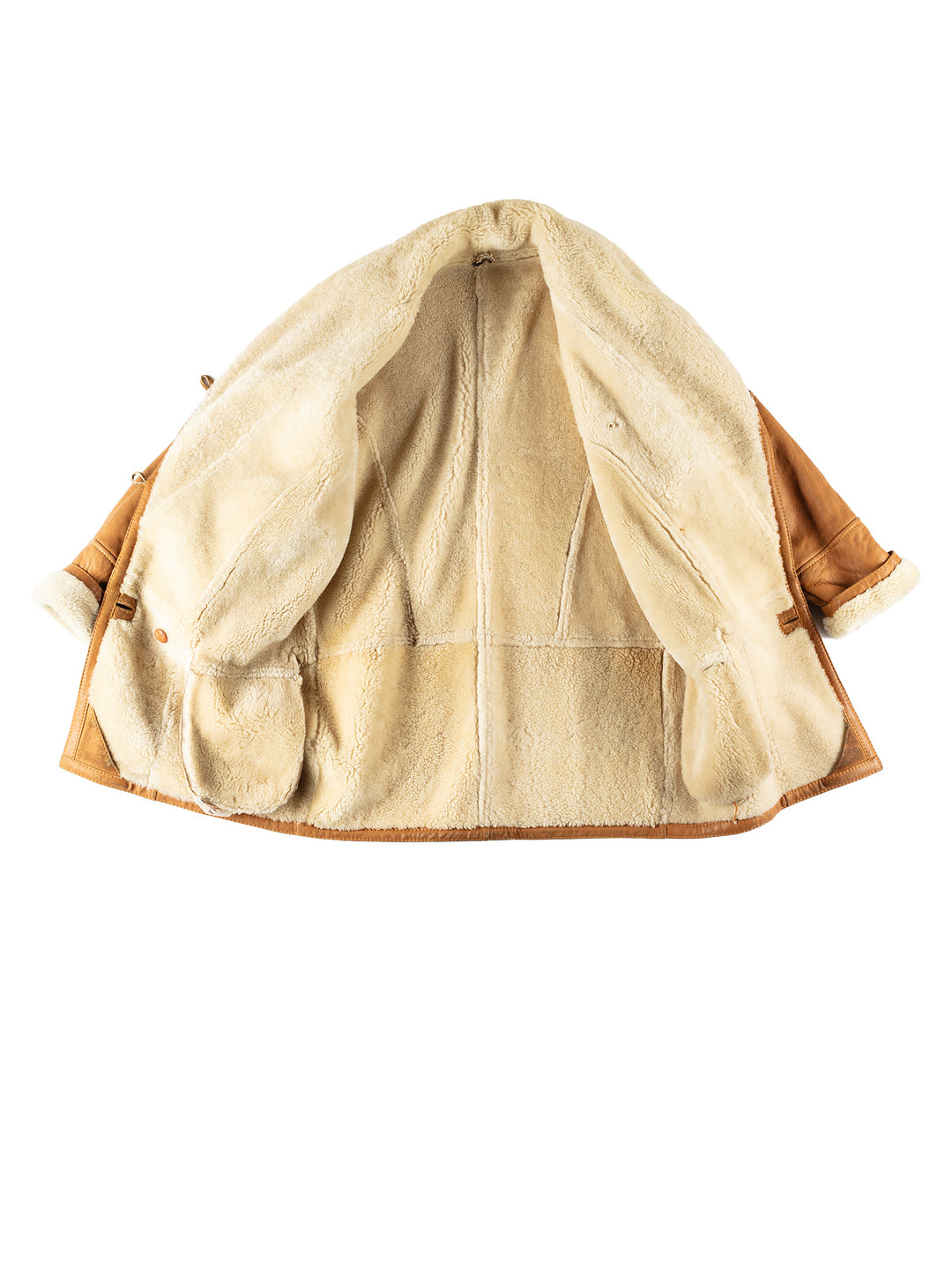 Vintage 80's Women Sheepskin Coat in BrownMN715
