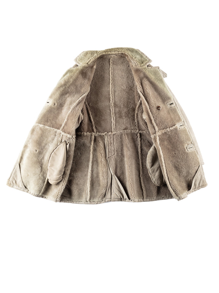Vintage 70's Men Sheepskin Coat in GrayVN650
