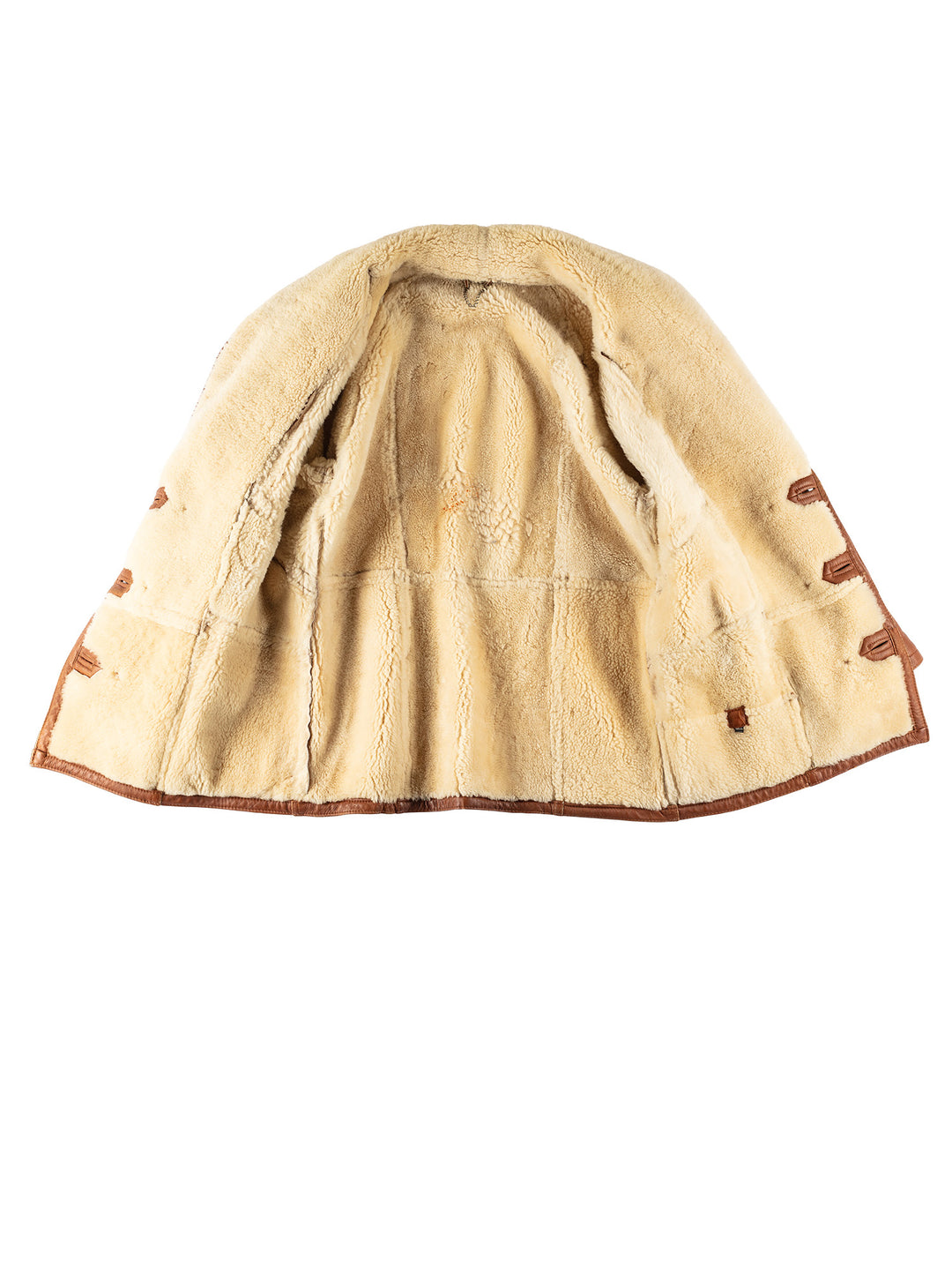Vintage 80's Women Sheepskin Coat in BrownMN598