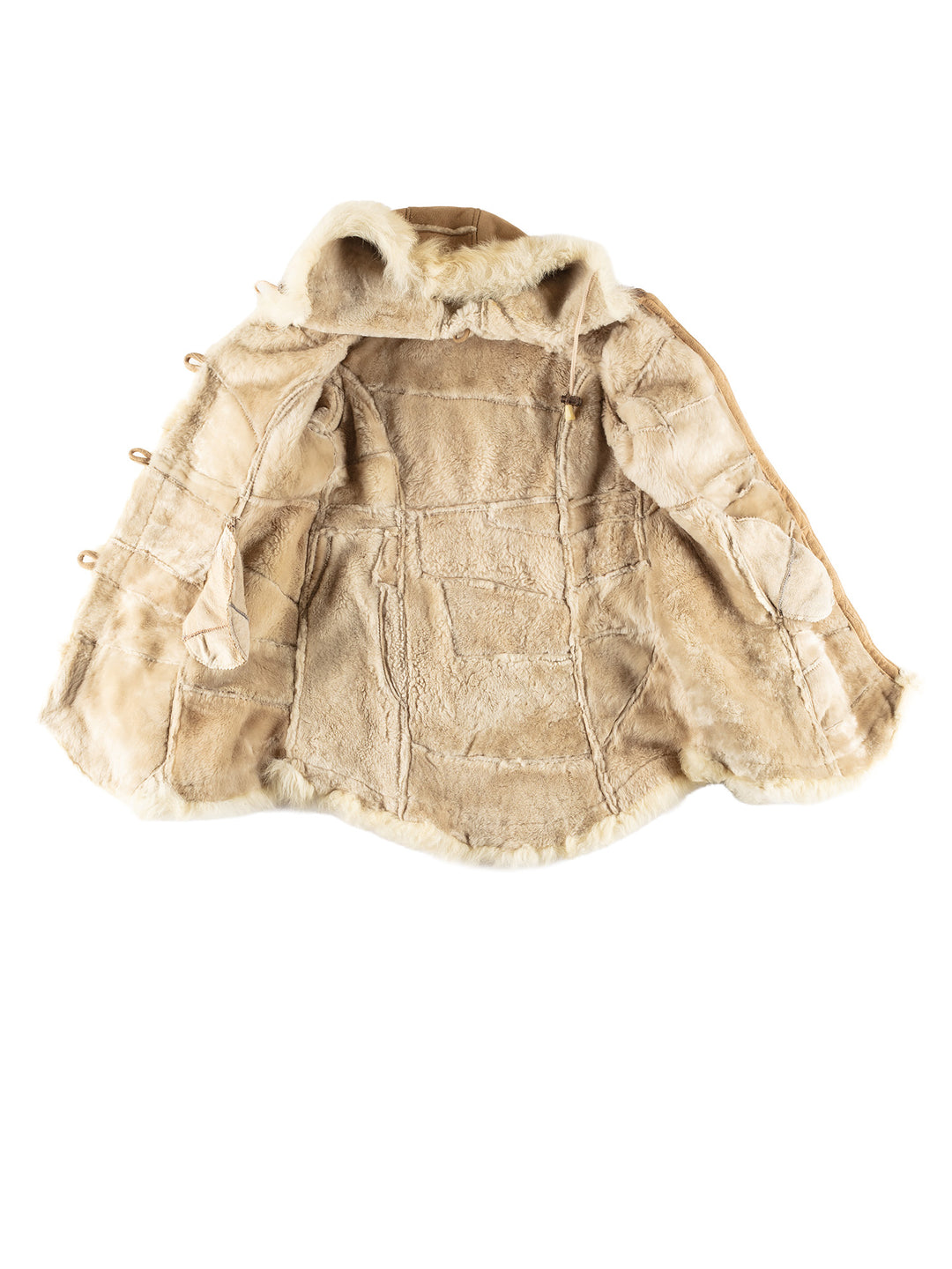 Vintage 70's Women Sheepskin Coat in BeigeMN497