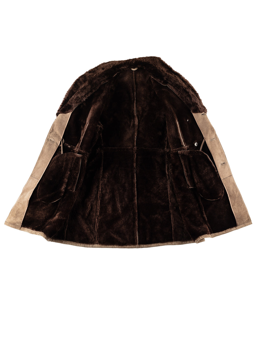 Vintage 70's Men Sheepskin Coat in BeigeVN567