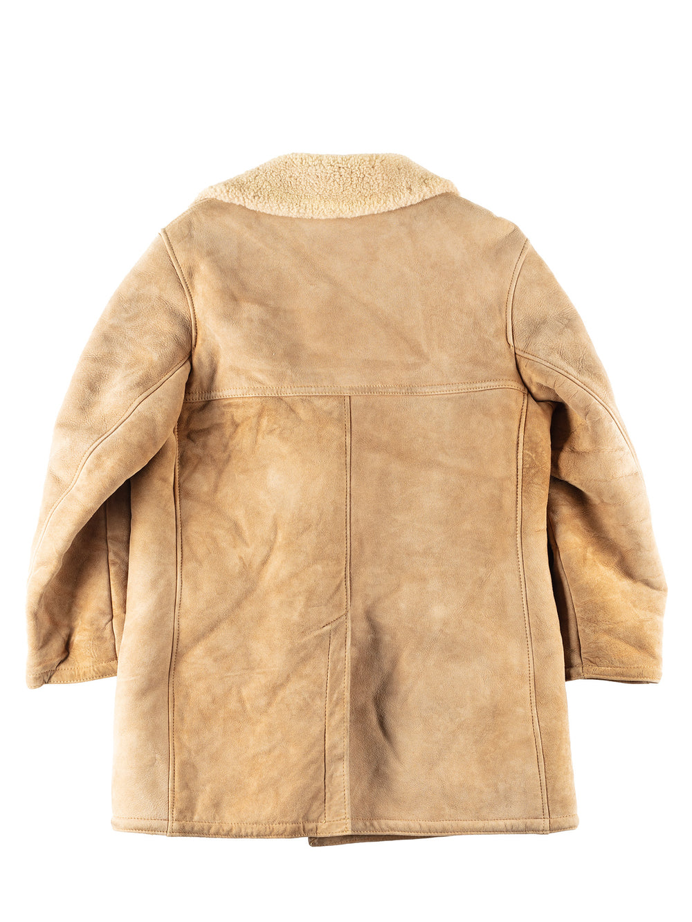 Vintage 70's Men Sheepskin Coat in Beige