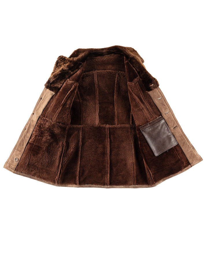 Vintage 70's Men Sheepskin Coat in BrownVN306