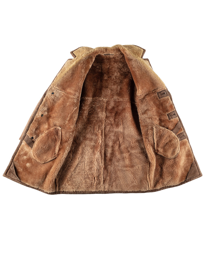 Vintage 70's Men Sheepskin Coat in BrownVN571