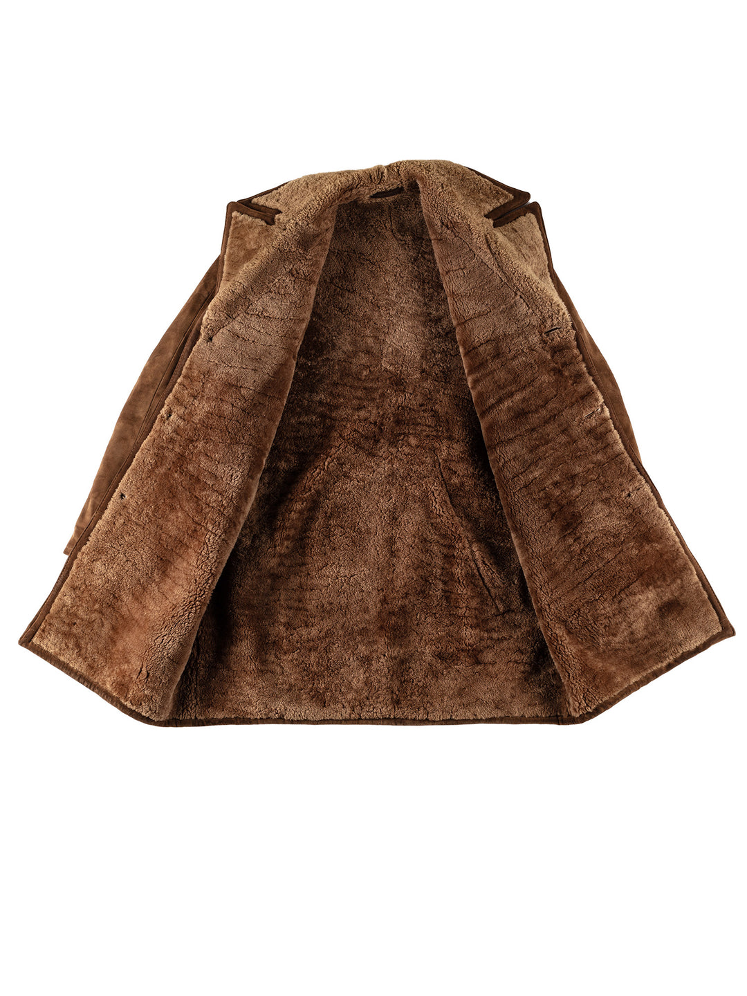 Vintage 70's Men Sheepskin Coat in BrownVN546