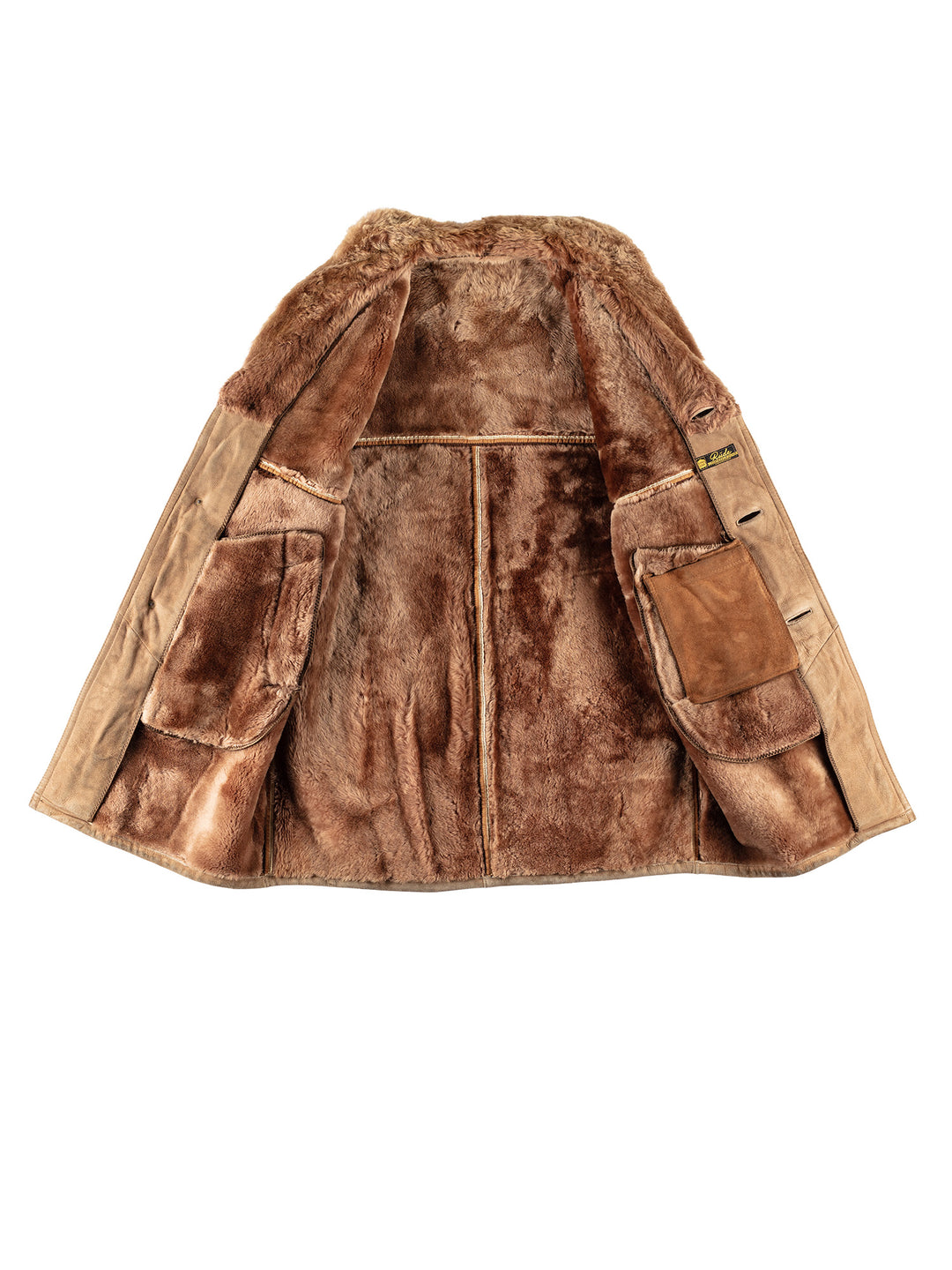 Vintage 70's Men Sheepskin Coat in BrownVN671