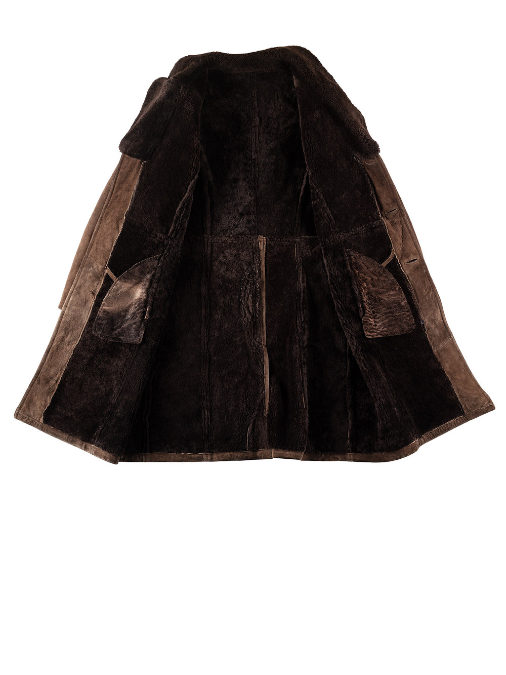Vintage 70's Men Sheepskin Coat in BrownVN309