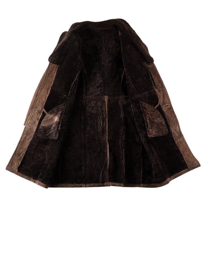 Vintage 70's Men Sheepskin Coat in BrownVN309