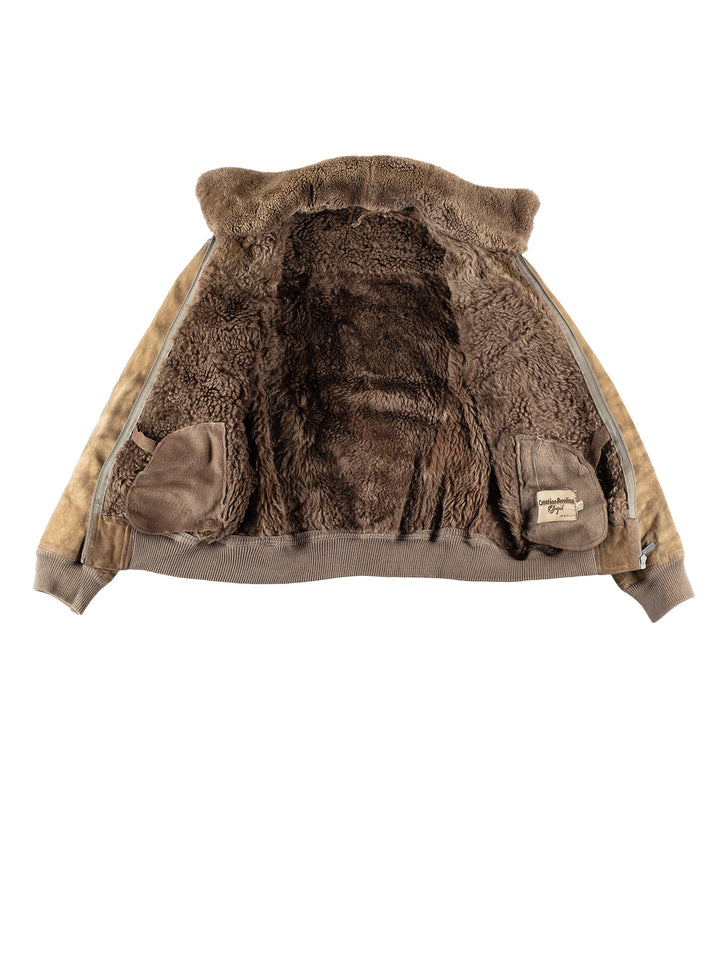 Vintage 80's Men Sheepskin Jacket in BrownVN574