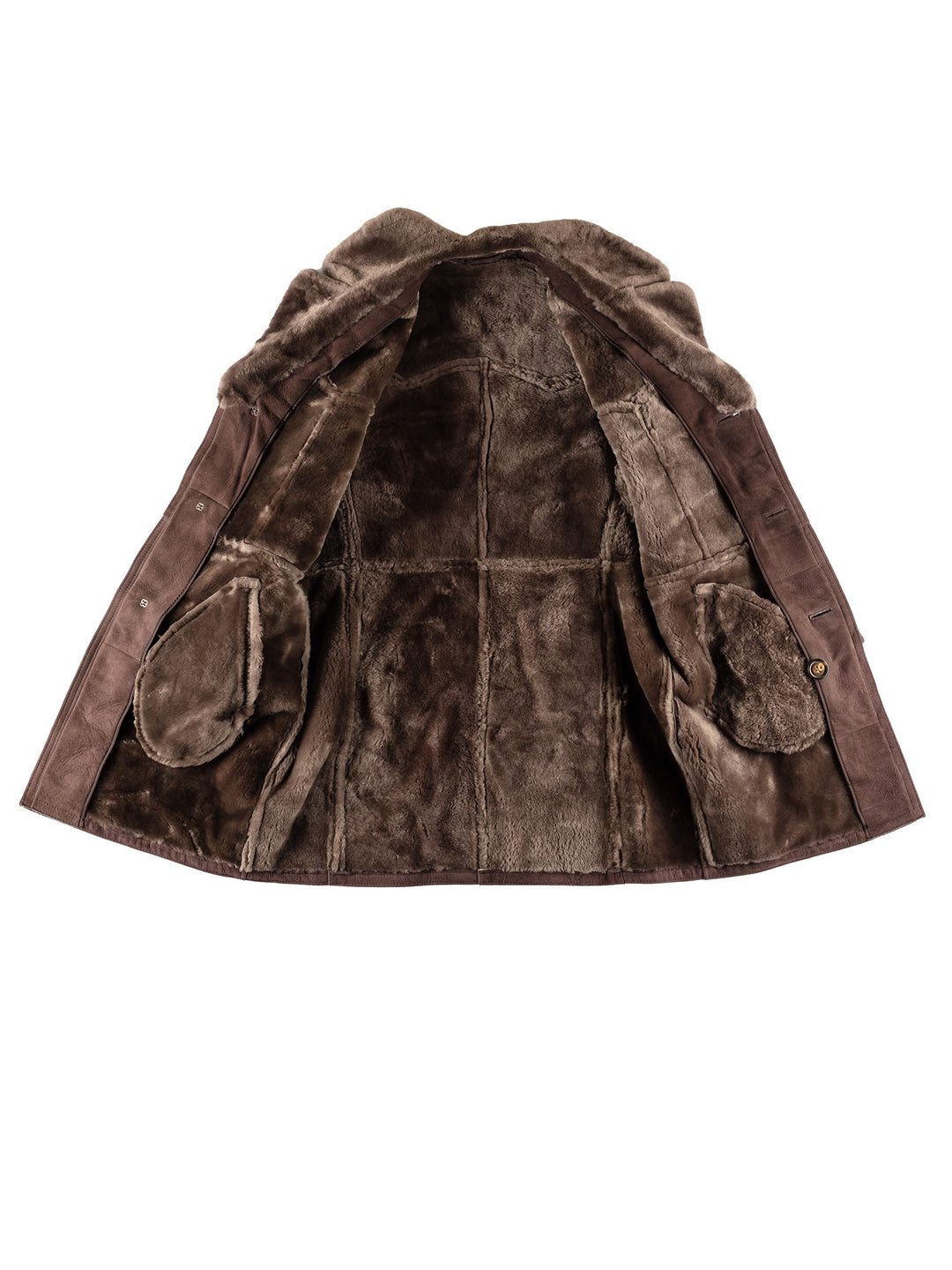 Vintage 70's Men Sheepskin Coat in BrownVN628