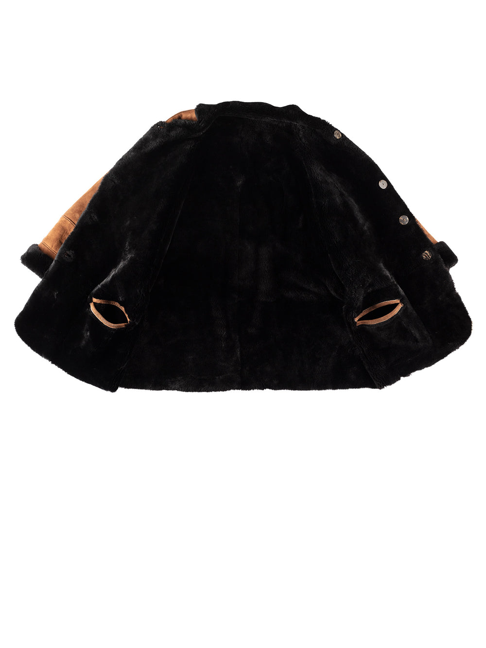 Vintage 80's Women Sheepskin Coat in BrownMN319