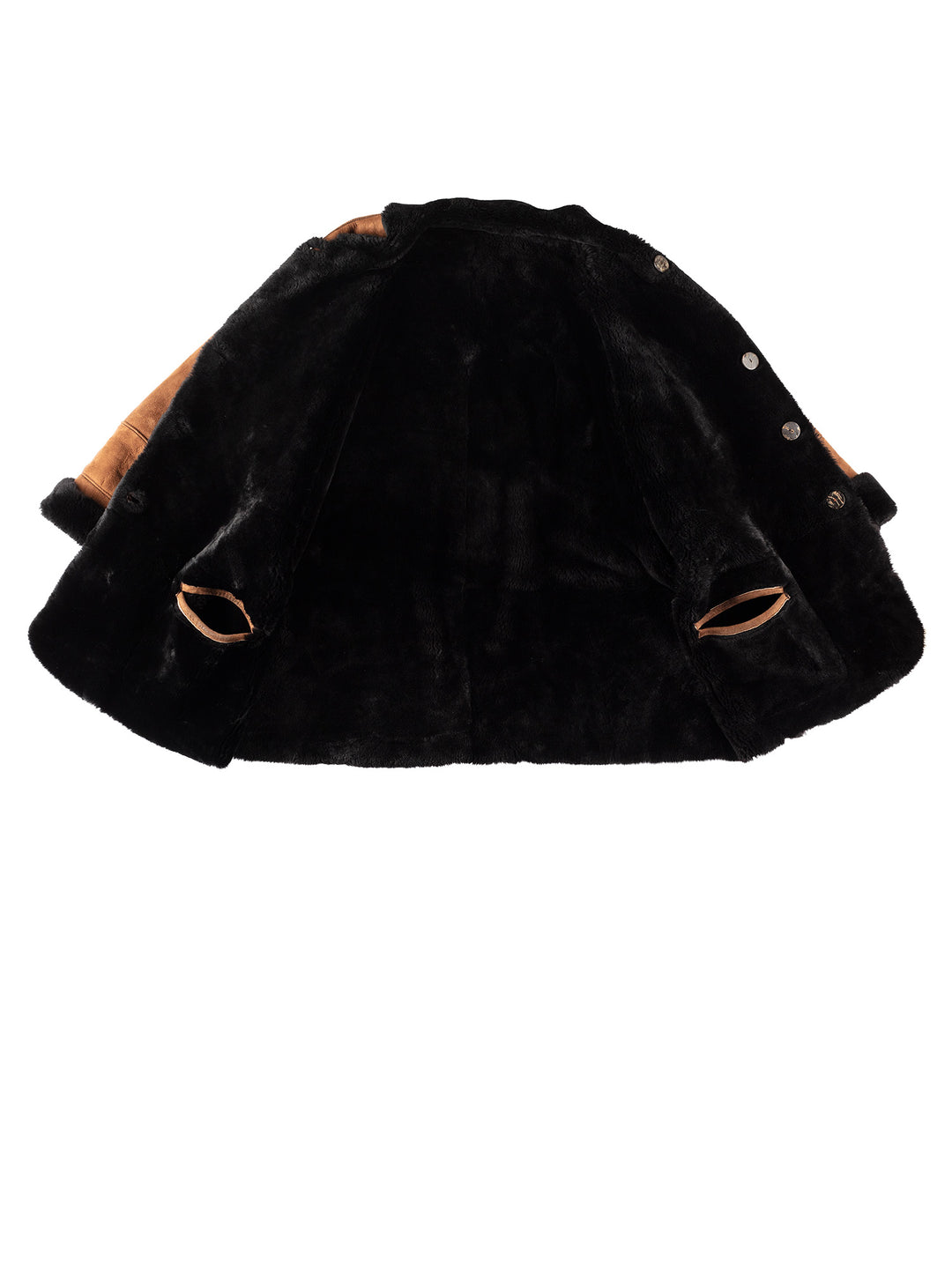 Vintage 80's Women Sheepskin Coat in BrownMN319