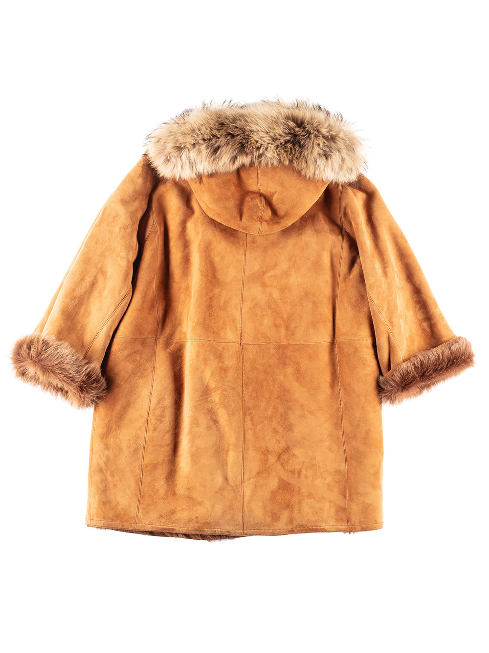 Vintage 00's Women Fur Coat in Brown