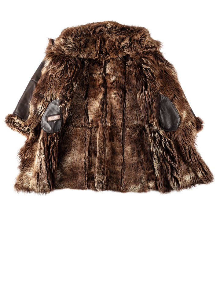 Vintage 70's Women Sheepskin Coat in BrownMN558
