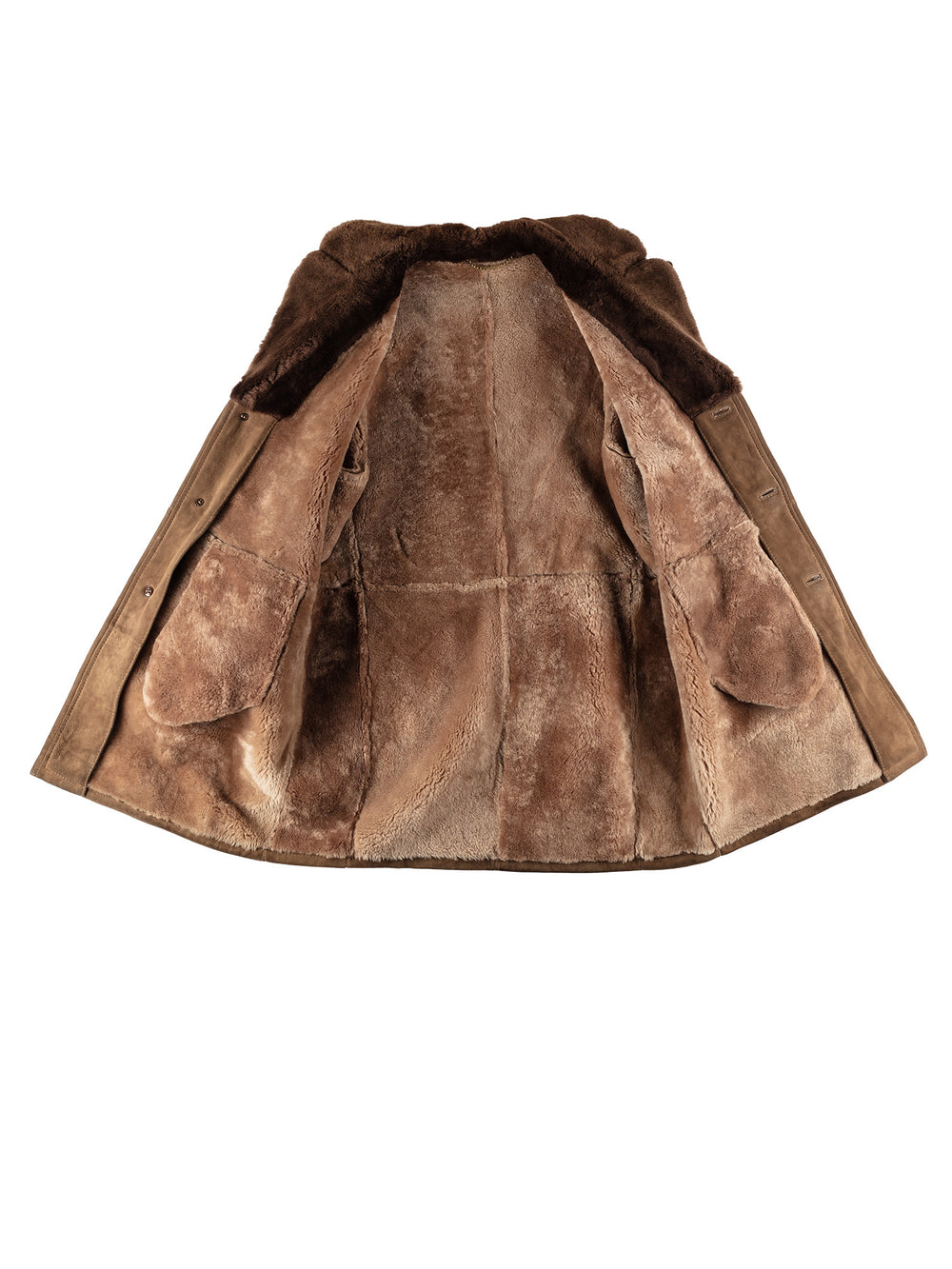 Vintage 70's Men Sheepskin Coat in BrownVN576