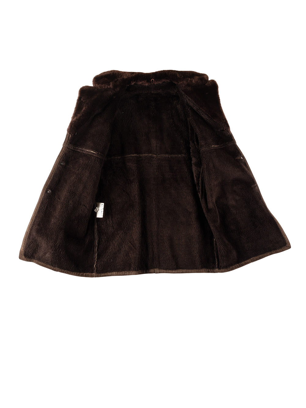 Vintage 70's Men Faux Sheepskin Coat in BrownVN337