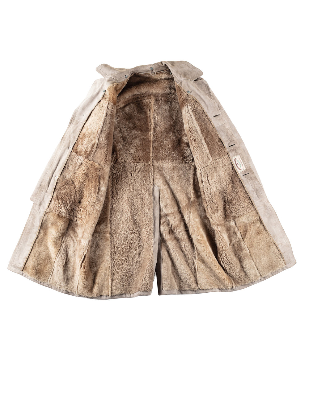 Vintage 80's Men Sheepskin Coat in GrayVN319