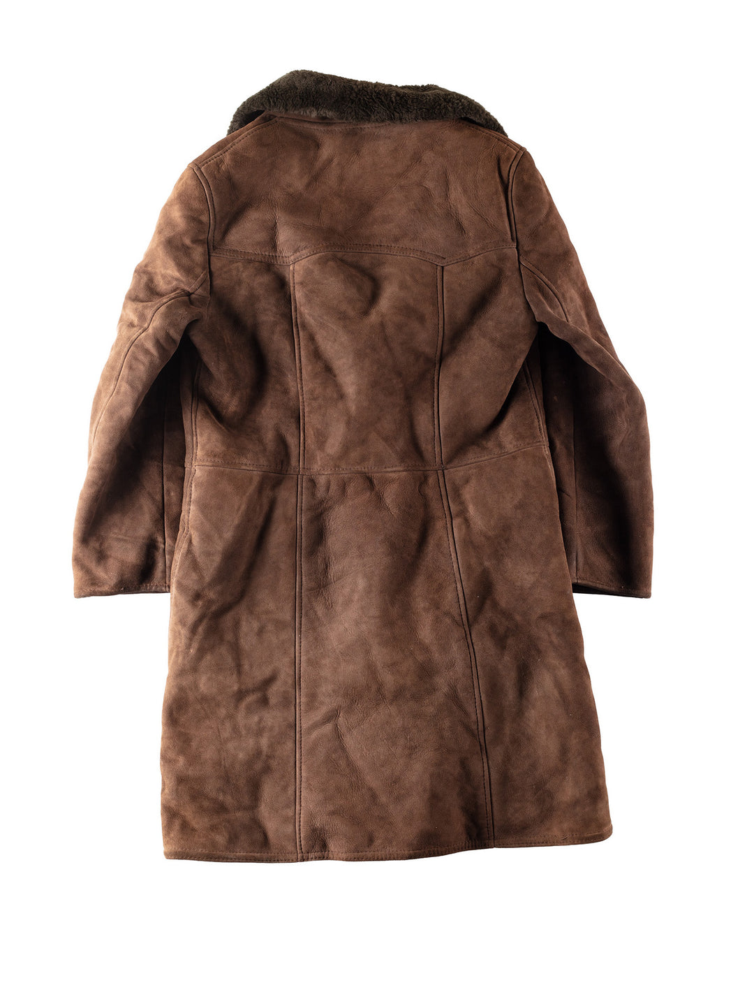 Vintage 70's Men Sheepskin Coat in Brown