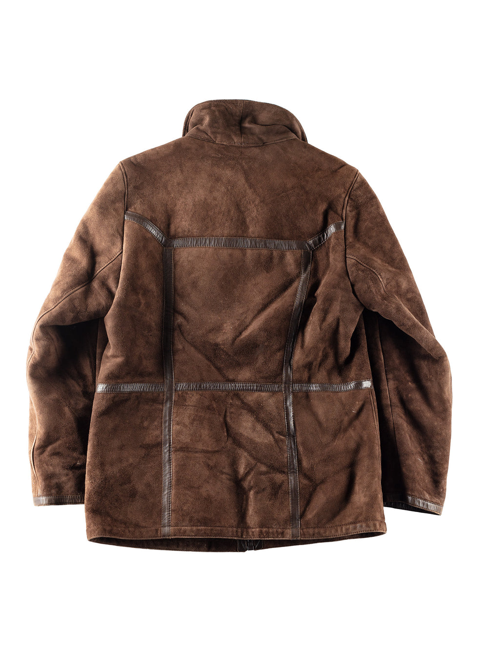 Vintage 90's Men Sheepskin Coat in Brown