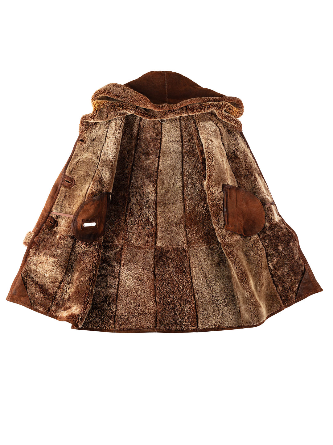 Vintage 80's Women Sheepskin Coat in BrownMN583
