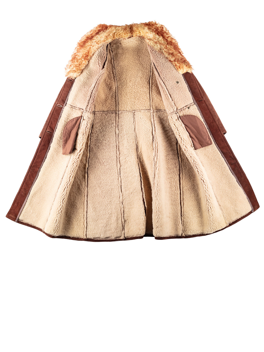 Vintage 70's Women Sheepskin Coat in BrownMN327