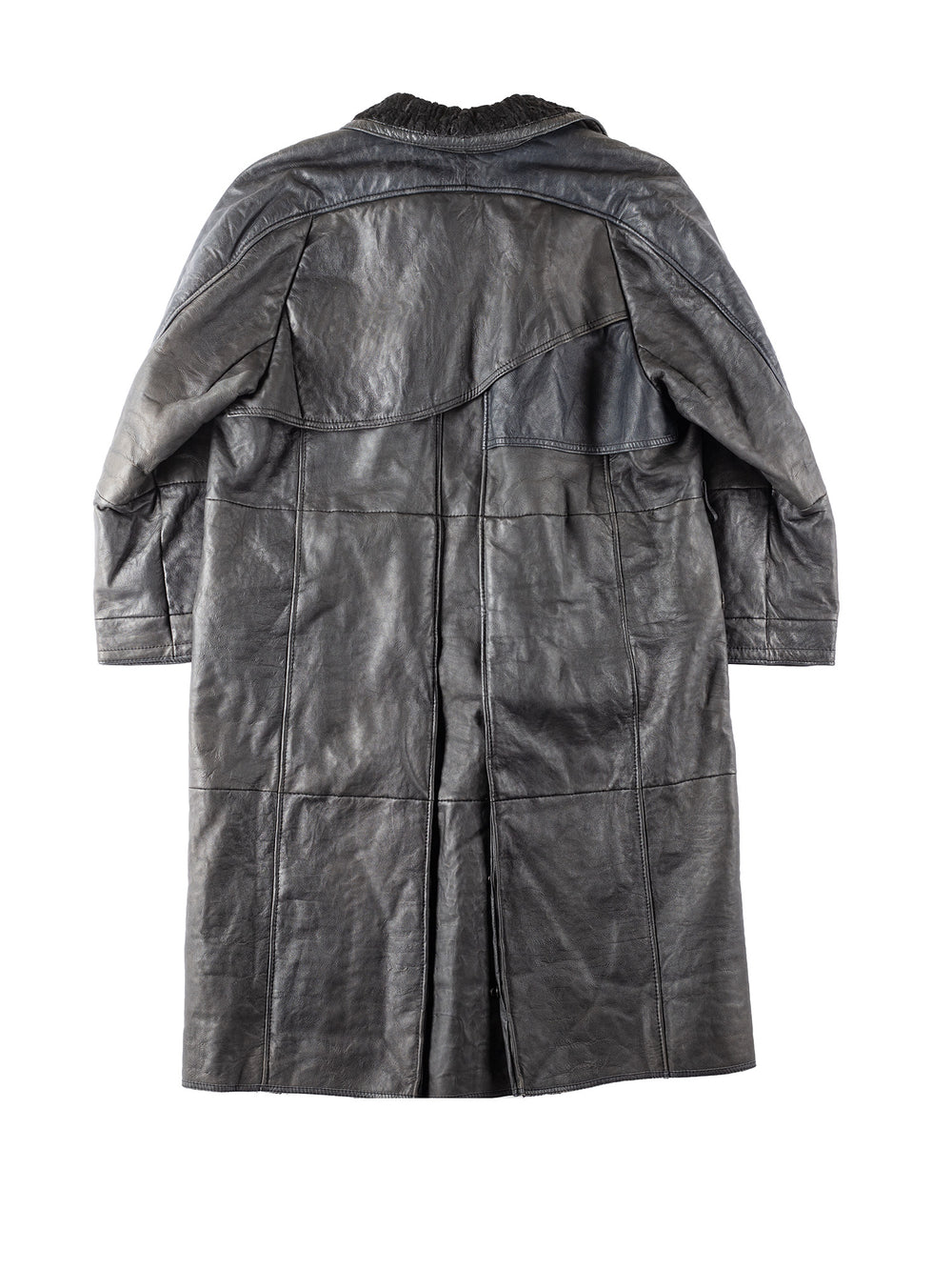 Vintage 90's Women Sheepskin Coat in Black