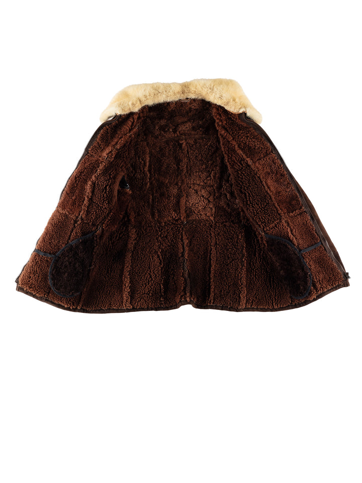 Vintage 70's Women Sheepskin Jacket in BrownMN676